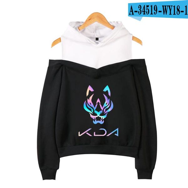 women's hoodies & sweatshirts kda the baddest harajuku off-shoulder sweatshirt women casual autumn winter hooded pullovers print kawaii, Black
women's hoodies & sweatshirts kda the baddest harajuku off-shoulder sweatshirt women casual autumn winter hooded pullovers print kawaii, Black