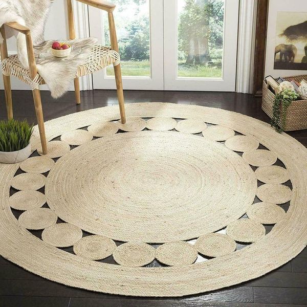 carpets jute round rug weaving style 100% pure natural decorative rugs home decoration modern pastoral
carpets jute round rug weaving style 100% pure natural decorative rugs home decoration modern pastoral
