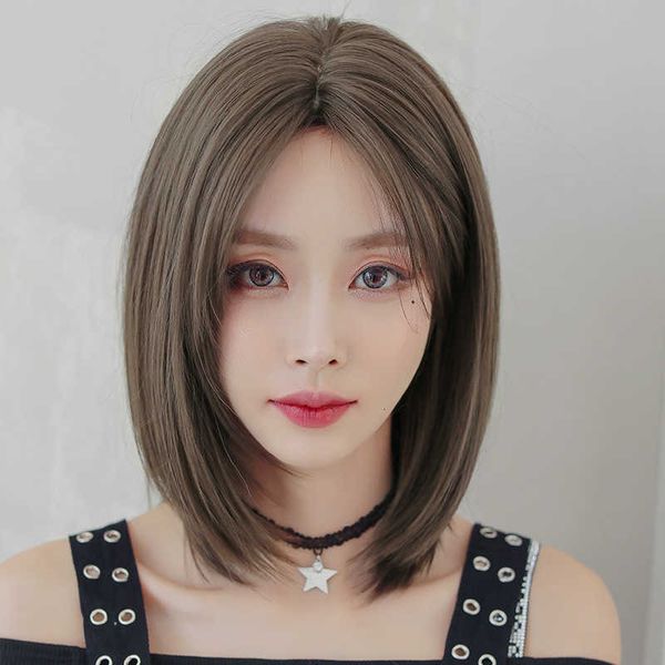 wig women's long face repair short middle straight clavicle hair wig head cover, Black
wig women's long face repair short middle straight clavicle hair wig head cover, Black