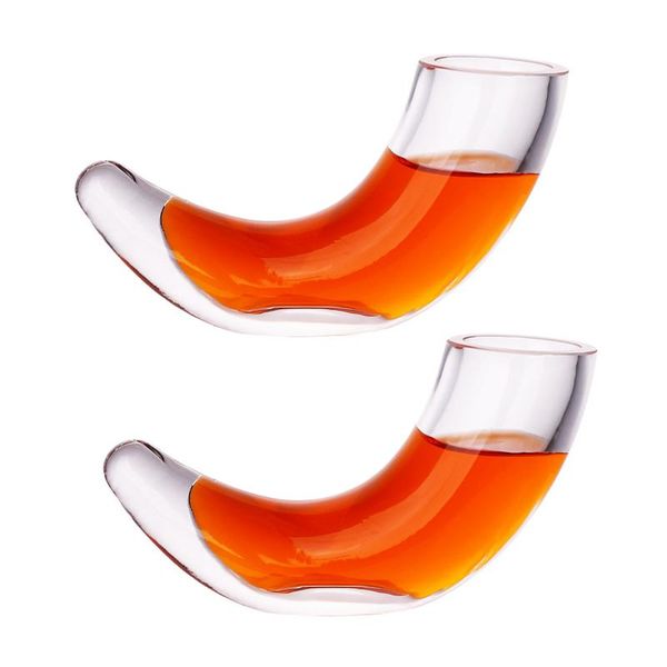 wine glasses 2pcs creative funny 30ml horn shape glass whiskey cocktail vodka cup festival happy party drinkware
wine glasses 2pcs creative funny 30ml horn shape glass whiskey cocktail vodka cup festival happy party drinkware