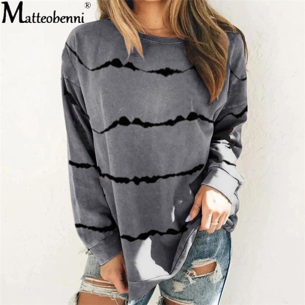 2021 new autumn t shirt tie-dye stripe printed loose fashion casual women long sleeve t-shirt streetwear plus size s-5xl zh8j, White
2021 new autumn t shirt tie-dye stripe printed loose fashion casual women long sleeve t-shirt streetwear plus size s-5xl zh8j, White