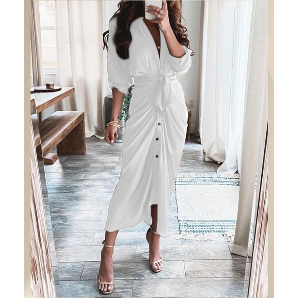 casual dresses women v-neck button long sleeve dress solid color/printed slim high waist maxi with adjustable belt summer clothing, Black;gray
casual dresses women v-neck button long sleeve dress solid color/printed slim high waist maxi with adjustable belt summer clothing, Black;gray