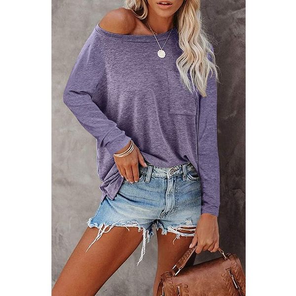 women's blouses & shirts long basic sleeve for women casual fashion pocket ladies blouse round neck pullover t-shirt 2021 spring autumn, White
women's blouses & shirts long basic sleeve for women casual fashion pocket ladies blouse round neck pullover t-shirt 2021 spring autumn, White