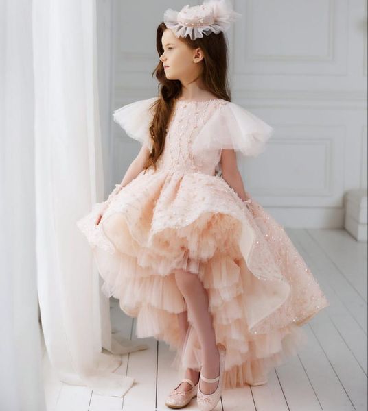 girl's dresses cute high low flower girl cap sleeves tiered skirts princess birthday party gowns sequins lace first communion dress, Red;yellow
girl's dresses cute high low flower girl cap sleeves tiered skirts princess birthday party gowns sequins lace first communion dress, Red;yellow