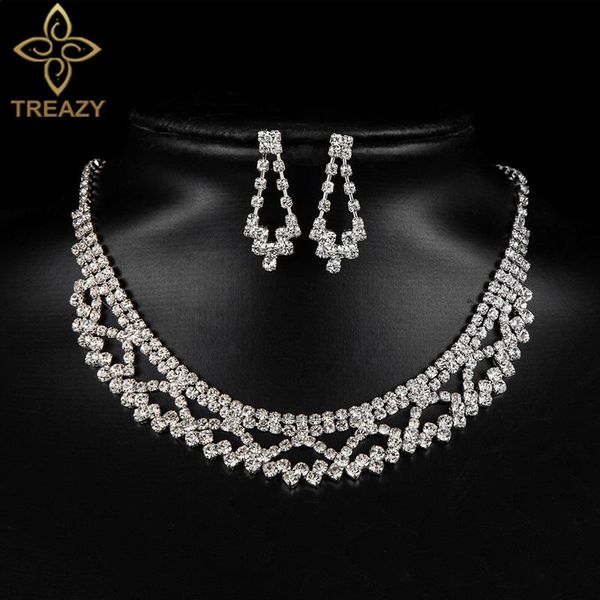 wedding jewelry sets treazy fashion rhinestone crystal statement for women african choker necklace earrings bridal, Slivery;golden
wedding jewelry sets treazy fashion rhinestone crystal statement for women african choker necklace earrings bridal, Slivery;golden