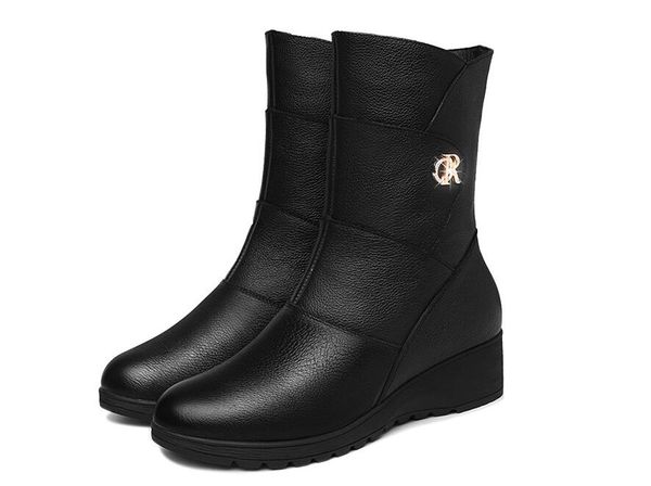 autumn winter boots leather 2021 new wool and cotton wedges with women's fashion all-match plus velvet warm boots, Black
autumn winter boots leather 2021 new wool and cotton wedges with women's fashion all-match plus velvet warm boots, Black