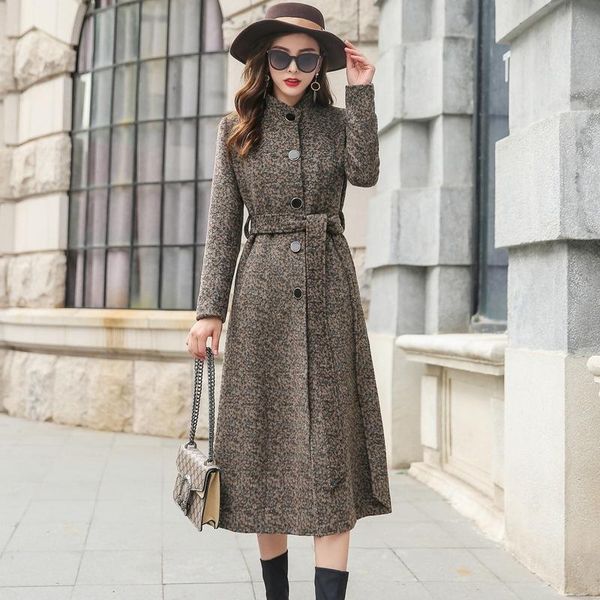 women's wool & blends autumn winter woolen coat female korean temperament long women floral outerwear abrigos mujer invierno nice#66, Black
women's wool & blends autumn winter woolen coat female korean temperament long women floral outerwear abrigos mujer invierno nice#66, Black