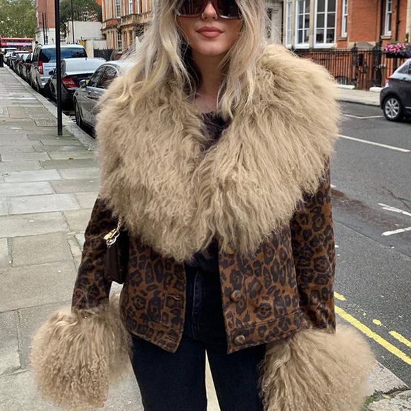 women's jackets women winter jacket long sleeve furry thick warm streetwear leopard print casual coat outwear female plush coats, Black;brown
women's jackets women winter jacket long sleeve furry thick warm streetwear leopard print casual coat outwear female plush coats, Black;brown