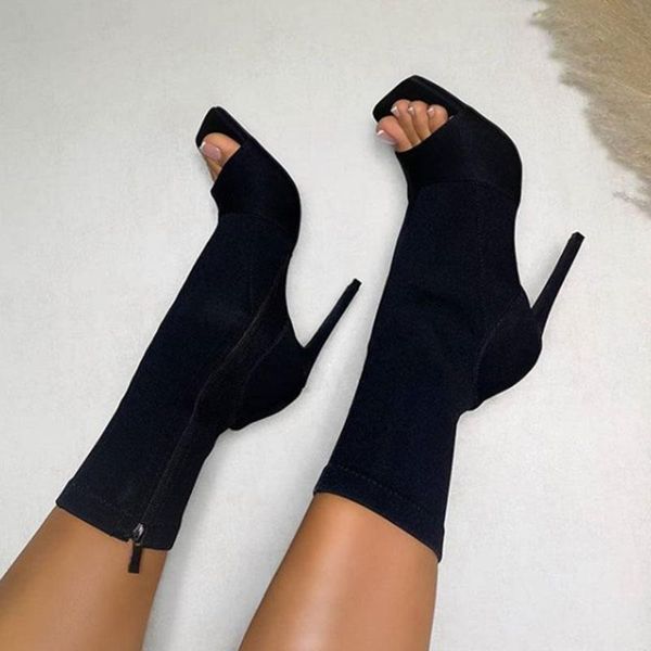 women boots peep toe ankle boots 2021 woman fashion zip high heels female big size 43 ladies autumn pumps women's shoes, Black
women boots peep toe ankle boots 2021 woman fashion zip high heels female big size 43 ladies autumn pumps women's shoes, Black