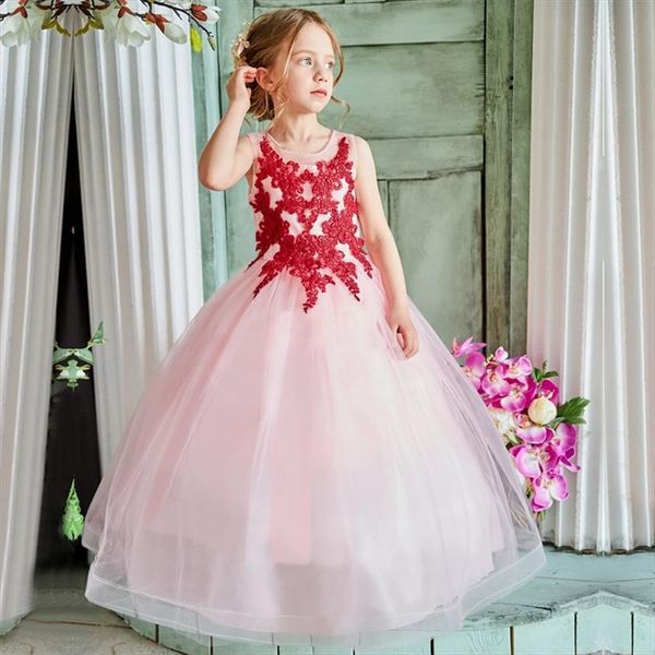 Elegant Princess Party Embroidery Flower Girl Dresses Clothes Children Wedding Evening Dress Teen Kids For Girls Clothing, Red;yellow
Elegant Princess Party Embroidery Flower Girl Dresses Clothes Children Wedding Evening Dress Teen Kids For Girls Clothing, Red;yellow