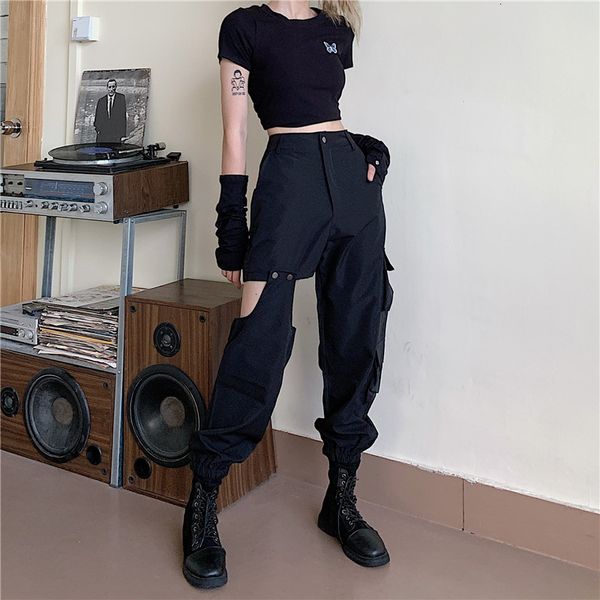 2021 new streetwear solid hole overalls leggings loose high waist casual full length woman pants g8co, Black;white
2021 new streetwear solid hole overalls leggings loose high waist casual full length woman pants g8co, Black;white