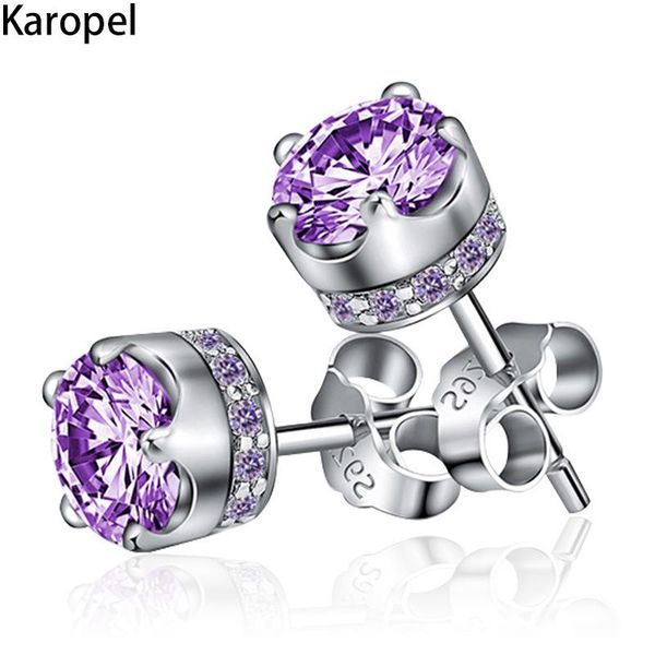 stud karopel natural purple amethyst earrings for women real 925 sterling silver crown crystal wedding party jewelry earring, Golden;silver
stud karopel natural purple amethyst earrings for women real 925 sterling silver crown crystal wedding party jewelry earring, Golden;silver