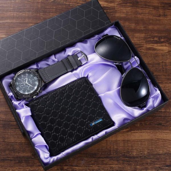wristwatches men watch gifts set wallet sunglasses fashion quartz wristwatch luxury sport watches for men's present drop, Slivery;brown
wristwatches men watch gifts set wallet sunglasses fashion quartz wristwatch luxury sport watches for men's present drop, Slivery;brown