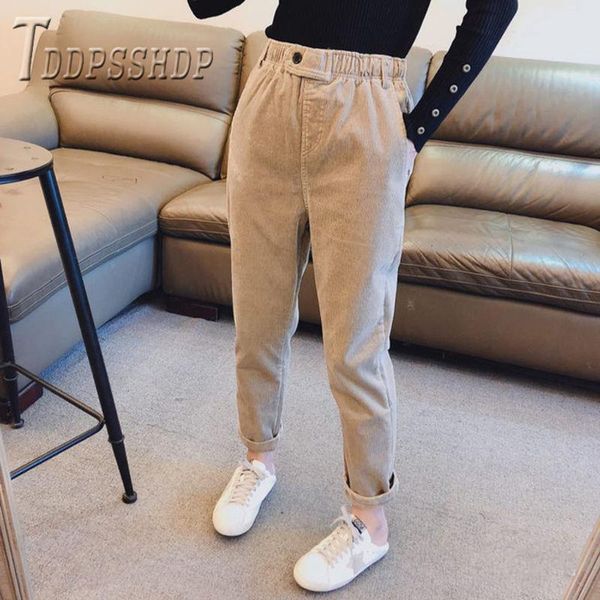 women's pants & capris 2021 corduroy winter women lining with fluff slim harem trousers, Black;white
women's pants & capris 2021 corduroy winter women lining with fluff slim harem trousers, Black;white