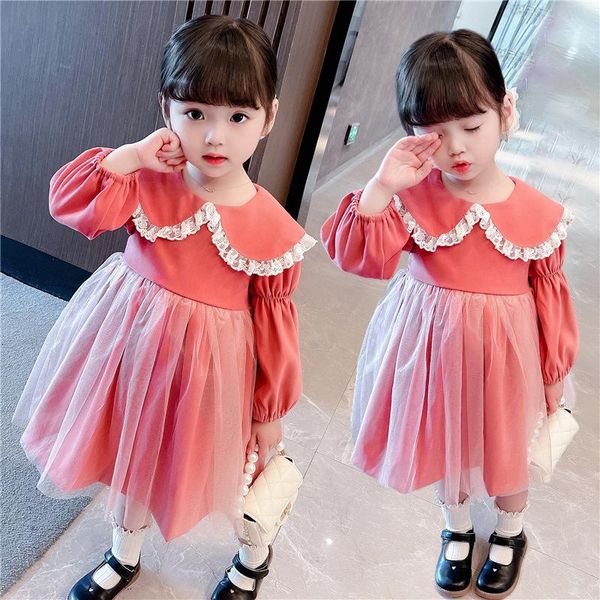 girl's dresses girls' for fall 2021 doll collar net yarn korean velvet skirt western style long-sleeved princess dress, Red;yellow
girl's dresses girls' for fall 2021 doll collar net yarn korean velvet skirt western style long-sleeved princess dress, Red;yellow