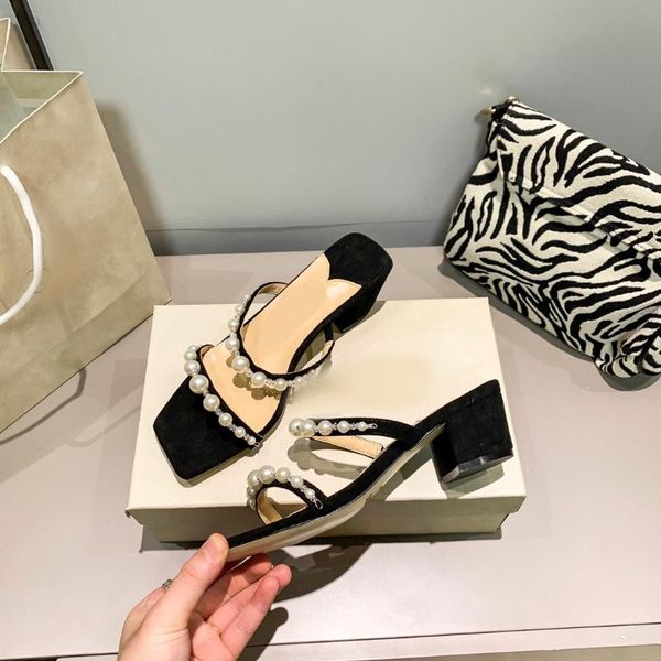 slippers kmeioo summer fashion pearl sandals slides slop-on chunky heels outside open toe block heel shoes for women, Black
slippers kmeioo summer fashion pearl sandals slides slop-on chunky heels outside open toe block heel shoes for women, Black