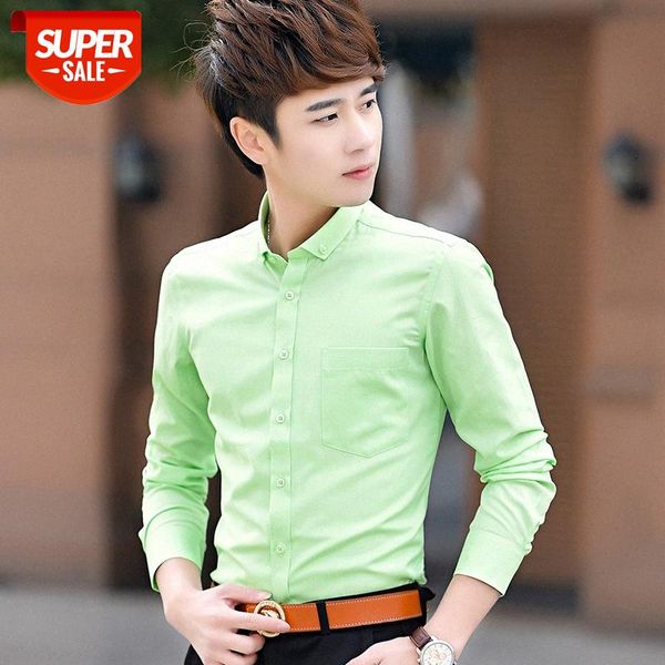 men's shirt casual slim fit professional wear solid color long-sleeved youth #cs5m, White;black
men's shirt casual slim fit professional wear solid color long-sleeved youth #cs5m, White;black