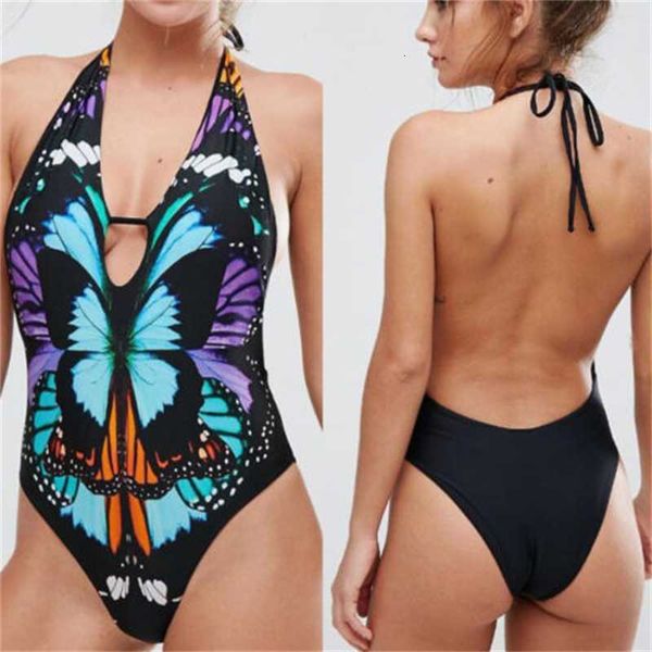 monokini women swimwear butterfly one piece swimsuit push up padded bikini bathing suit, White;black 
monokini women swimwear butterfly one piece swimsuit push up padded bikini bathing suit, White;black