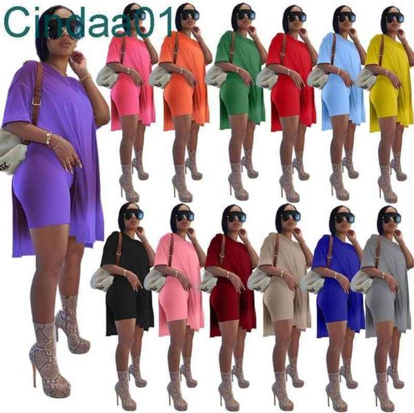 women tracksuits two pieces set designer solid colour split short sleeve leggings loose shirt shorts jogger suits sportwear, Gray
women tracksuits two pieces set designer solid colour split short sleeve leggings loose shirt shorts jogger suits sportwear, Gray