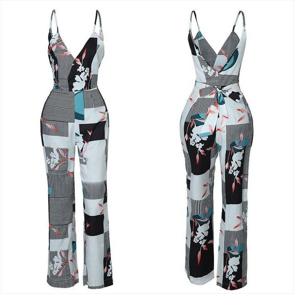 fashion summer casual sleeveless women jumpsuits strap loose print wide leg pants suit playsuit, Black;white
fashion summer casual sleeveless women jumpsuits strap loose print wide leg pants suit playsuit, Black;white