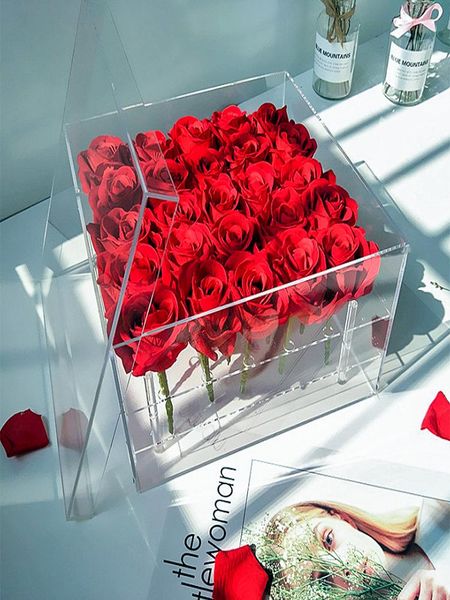 gift wrap acrylic transparent multi function organizer rose flower storage box with lid valentines day florist packaging boxes
gift wrap acrylic transparent multi function organizer rose flower storage box with lid valentines day florist packaging boxes