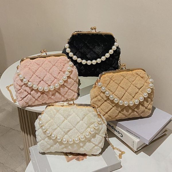 evening bags fashion lattice pearl chain crossbody bag women autumn winter plush shoulder female casual solid color messenger
evening bags fashion lattice pearl chain crossbody bag women autumn winter plush shoulder female casual solid color messenger
