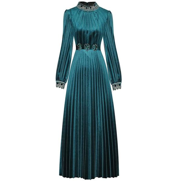 casual dresses designer fashion autumn women's vintage elegant party diamond belt embroidery pleated velvet midi dress, Black;gray
casual dresses designer fashion autumn women's vintage elegant party diamond belt embroidery pleated velvet midi dress, Black;gray