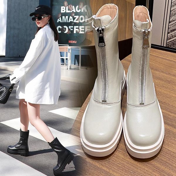 boots ins women ankle natural leather upper 22-25cm european and american fashion front zipper guidi shoes woman, Black
boots ins women ankle natural leather upper 22-25cm european and american fashion front zipper guidi shoes woman, Black