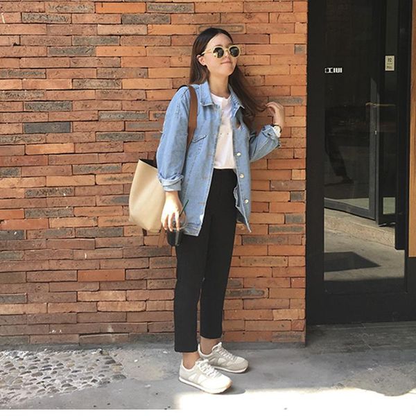 women's jackets 2021 autumn summer selling wild fashion casual loose denim jacket coat, Black;brown
women's jackets 2021 autumn summer selling wild fashion casual loose denim jacket coat, Black;brown