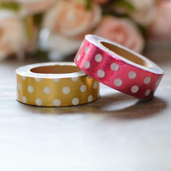 diy polka dot gold foil washi sticky paper tape masking tape self adhesive scrapbooking decorative scrapbook gift 10m
diy polka dot gold foil washi sticky paper tape masking tape self adhesive scrapbooking decorative scrapbook gift 10m
