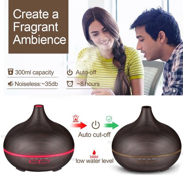 aroma essential oil 550ml diffuser ultrasonic air humidifier with wood grain led lights for office home
aroma essential oil 550ml diffuser ultrasonic air humidifier with wood grain led lights for office home