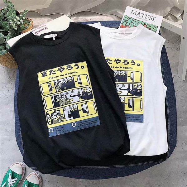 men tank loose fitness cool printed sleeveless shirt male clothing casual singlet vest, White;black
men tank loose fitness cool printed sleeveless shirt male clothing casual singlet vest, White;black