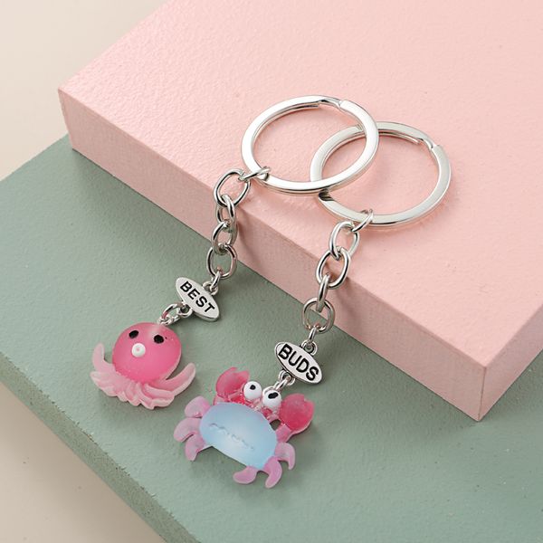 1set() lovely buds keychain resin key ring crab peach ice cream biscuit key chain bff friendship gifts handmade jewelry, Silver
1set() lovely buds keychain resin key ring crab peach ice cream biscuit key chain bff friendship gifts handmade jewelry, Silver