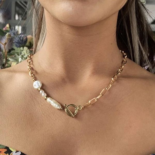 new 2021 irregular natural pearls toggle clasp necklaces for women gold mixed linked circle choker necklace female jewelry, Golden;silver
new 2021 irregular natural pearls toggle clasp necklaces for women gold mixed linked circle choker necklace female jewelry, Golden;silver