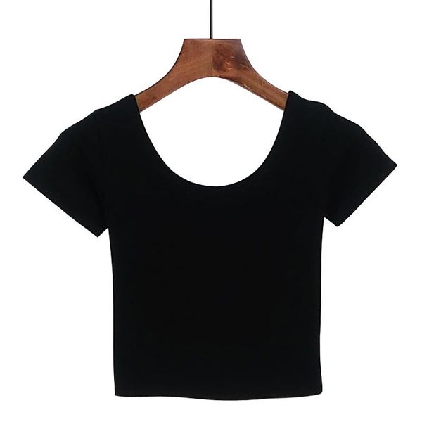 women's t-shirt o-neck women spring summer cotton t shirt close-tight close-fitting slim crop short sleeve tees stretch streetwear, White
women's t-shirt o-neck women spring summer cotton t shirt close-tight close-fitting slim crop short sleeve tees stretch streetwear, White