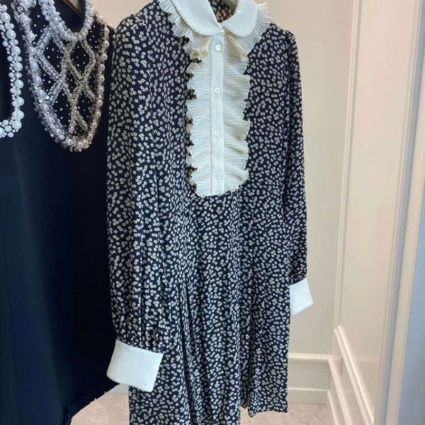 2021 new spring autumn vintage floral printed midi chiffon es for women korean fashion elegant ruffles long sleeve pleated oxj3, Black;gray
2021 new spring autumn vintage floral printed midi chiffon es for women korean fashion elegant ruffles long sleeve pleated oxj3, Black;gray