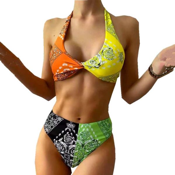 two-piece suits brazilian patchwork print swimsuit women push up two-pieces bikini high waist swimwear female beach wear bathing suit w
two-piece suits brazilian patchwork print swimsuit women push up two-pieces bikini high waist swimwear female beach wear bathing suit w