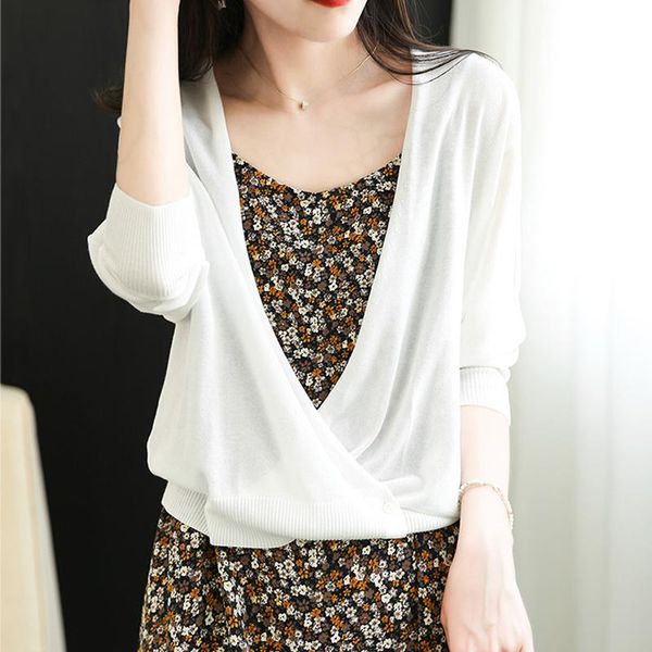 women's knits & tees alien kitty famale cardigan 2021 style loose slimming outer coat long-sleeves black sweater ice silk sunscreen, White
women's knits & tees alien kitty famale cardigan 2021 style loose slimming outer coat long-sleeves black sweater ice silk sunscreen, White