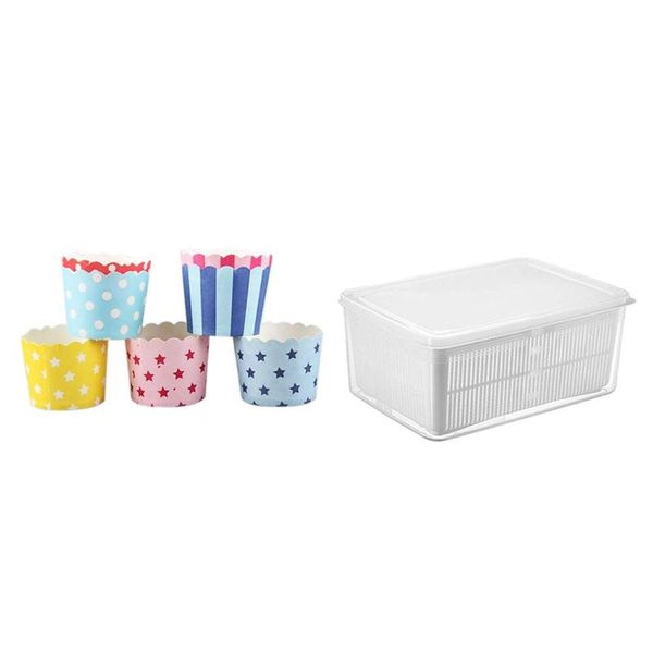 storage baskets 50pcs color/pattern random paper baking cups & 1x fresh produce vegetable fruit containers 1.5l
storage baskets 50pcs color/pattern random paper baking cups & 1x fresh produce vegetable fruit containers 1.5l