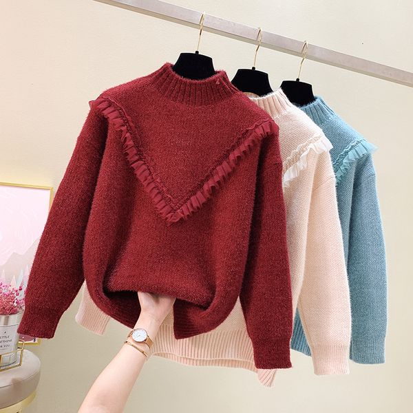 female fashion 2021 autumn winter new sock high knitted shirt loose and versatile xs3z, White;black
female fashion 2021 autumn winter new sock high knitted shirt loose and versatile xs3z, White;black