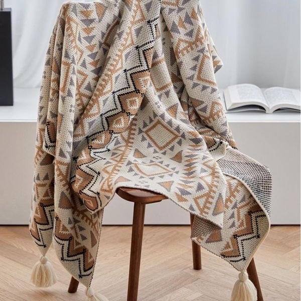 dunxdeco blanket knitting bedding vintage bohemia simple geometric soft woven air-condition throw sofa bedding textile
dunxdeco blanket knitting bedding vintage bohemia simple geometric soft woven air-condition throw sofa bedding textile
