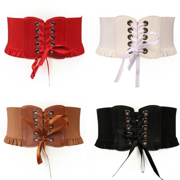 belts fashion women pu leather belt wide elastic corset waistband tie bowknot waist, Black;brown
belts fashion women pu leather belt wide elastic corset waistband tie bowknot waist, Black;brown