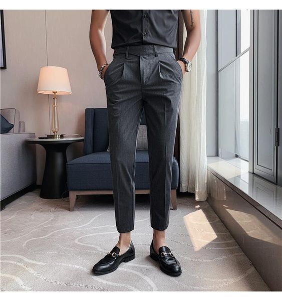 men's suits & blazers 2021 spring summer business casual slim fit men dress pants solid all match formal office trousers gentle, White;black
men's suits & blazers 2021 spring summer business casual slim fit men dress pants solid all match formal office trousers gentle, White;black