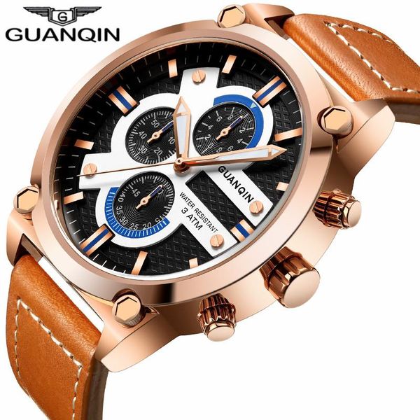 wristwatches guanqin watches men quartz brand analog military male sports army watch leather waterproof relogio masculino, Slivery;brown
wristwatches guanqin watches men quartz brand analog military male sports army watch leather waterproof relogio masculino, Slivery;brown