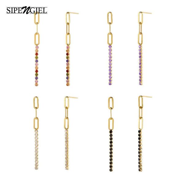 stud sipengjel fashion inlaid zircon dainty piercing earrings simple colored long chain for women jewelry 2021, Golden;silver
stud sipengjel fashion inlaid zircon dainty piercing earrings simple colored long chain for women jewelry 2021, Golden;silver