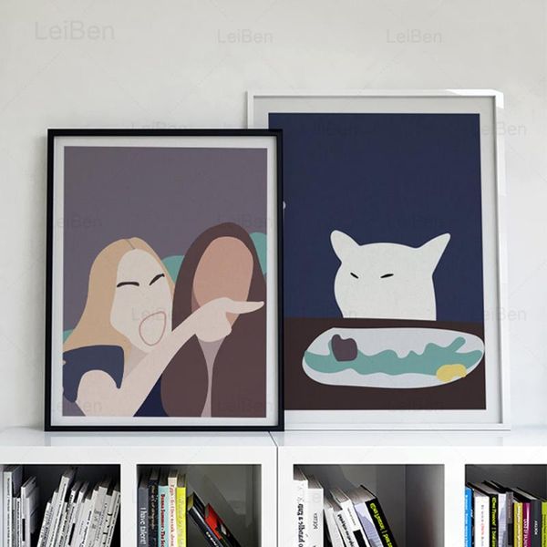 paintings modern cartoon abstract animal lady art wall poster and printmaking cute cat food canvas painting living room decoration picture
paintings modern cartoon abstract animal lady art wall poster and printmaking cute cat food canvas painting living room decoration picture