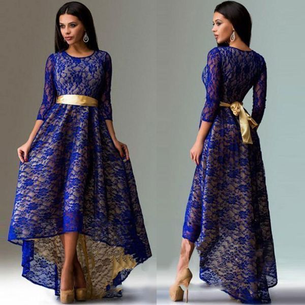 2021 new elegant high low lace evening es sash half sleeve royal blue/red/lake blue/black prom formal party gowns for wedding ou22, Black;red
2021 new elegant high low lace evening es sash half sleeve royal blue/red/lake blue/black prom formal party gowns for wedding ou22, Black;red