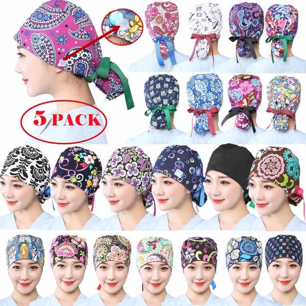 5pcs/set random send wholesale scrub caps with ear button reuseable working hats women men adjustable bandage hair cover, Blue;gray
5pcs/set random send wholesale scrub caps with ear button reuseable working hats women men adjustable bandage hair cover, Blue;gray