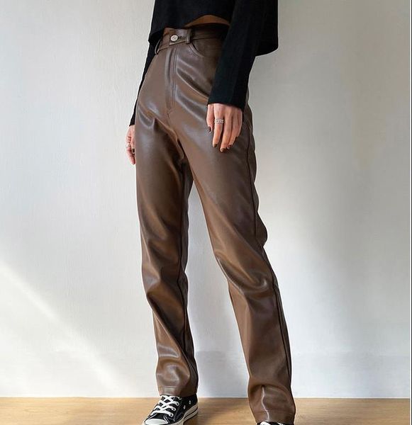 women's pants & capris women pu leather straight casual trousers with pocket harajuku fashion high waist jeggings long female streetwea, Black;white
women's pants & capris women pu leather straight casual trousers with pocket harajuku fashion high waist jeggings long female streetwea, Black;white