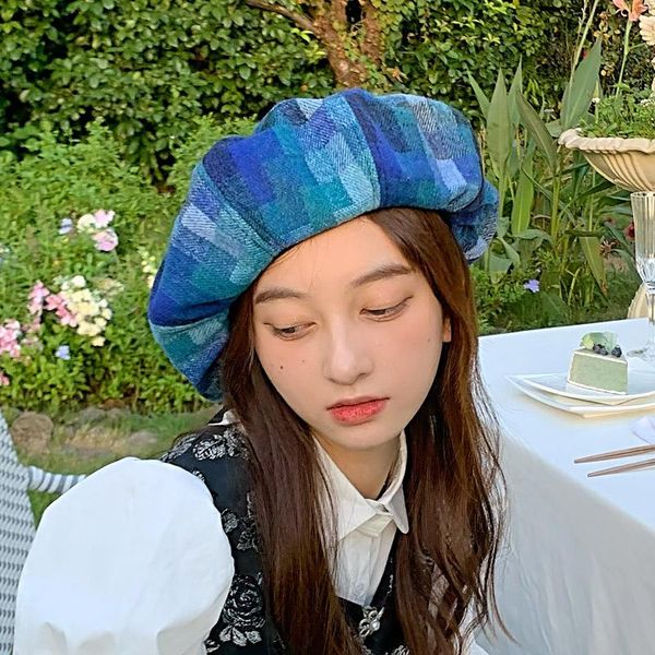 berets autumn beret for women artist series blue pixel block literary elegance luxury sophistication hats big cloud haute couture, Blue;gray
berets autumn beret for women artist series blue pixel block literary elegance luxury sophistication hats big cloud haute couture, Blue;gray